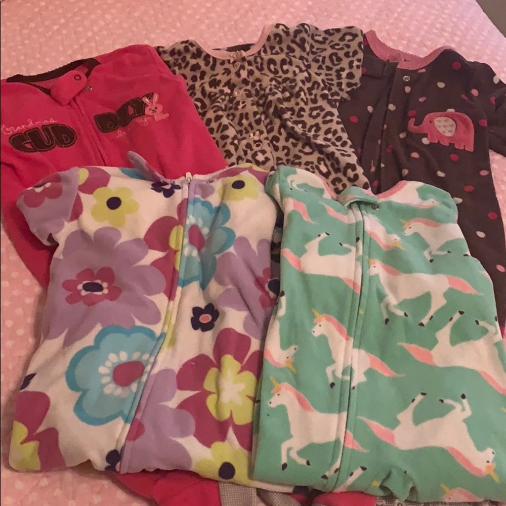 Bundle of 12 month girl pajamas